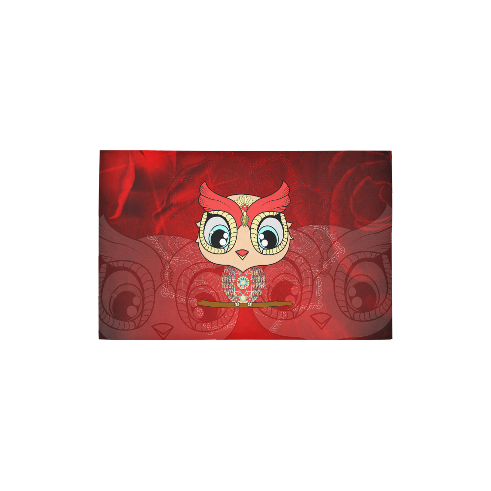 Cute owl, mandala design colorful Area Rug 2'7"x 1'8‘’