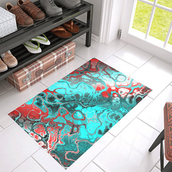 awesome fractal 35G by JamColors Azalea Doormat 30" x 18" (Sponge Material)