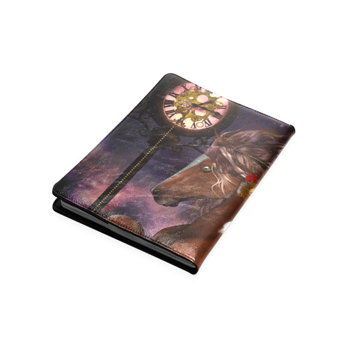Awesome steampunk horse with clocks gears Custom NoteBook B5
