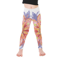 flower 3 Kid's Ankle Length Leggings (Model L06)