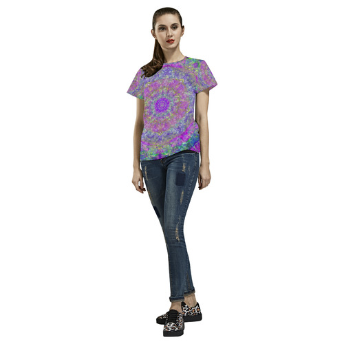 light and water 2-4 All Over Print T-Shirt for Women (USA Size) (Model T40)
