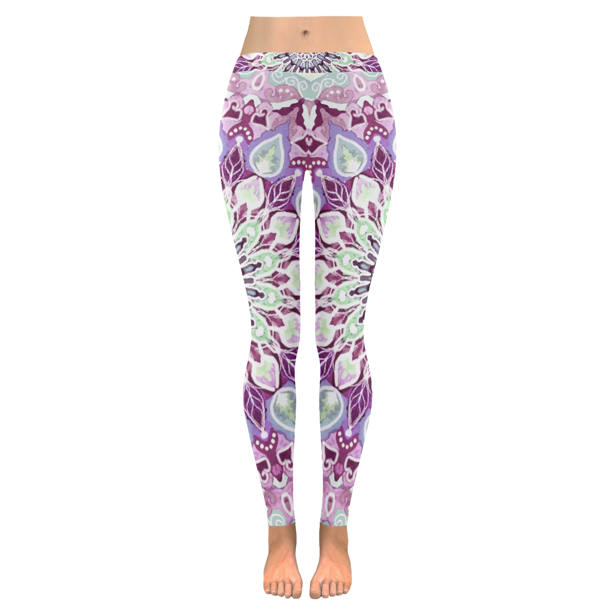 candy 7 Women's Low Rise Leggings (Invisible Stitch) (Model L05)