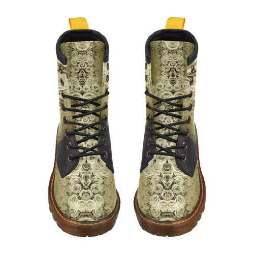 rose 2 golden High Grade PU Leather Martin Boots For Men Model 402H