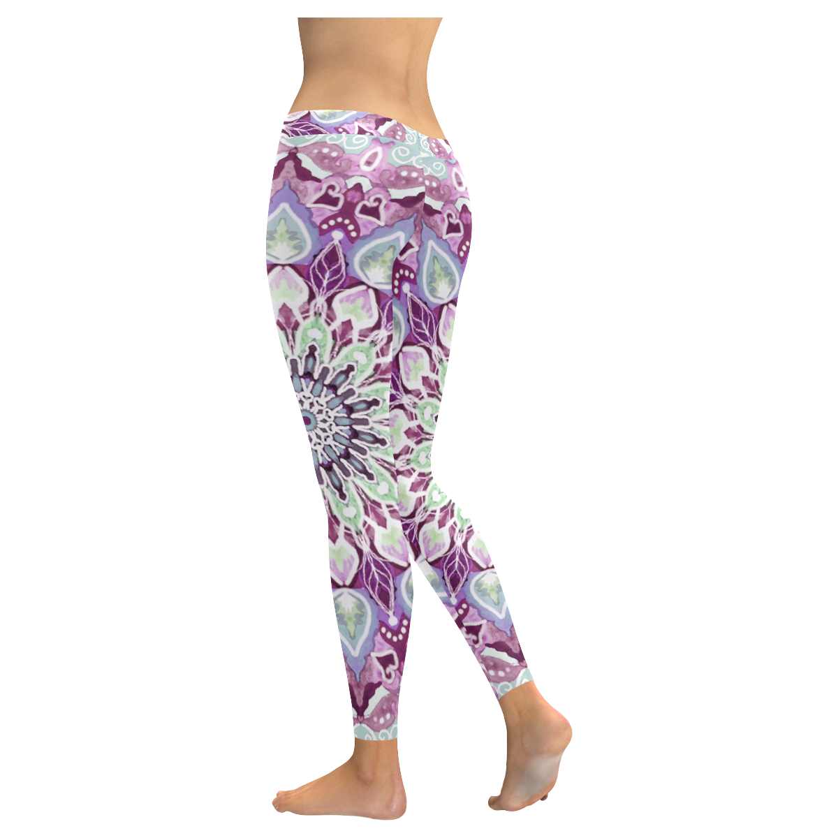 candy 7 Women's Low Rise Leggings (Invisible Stitch) (Model L05)