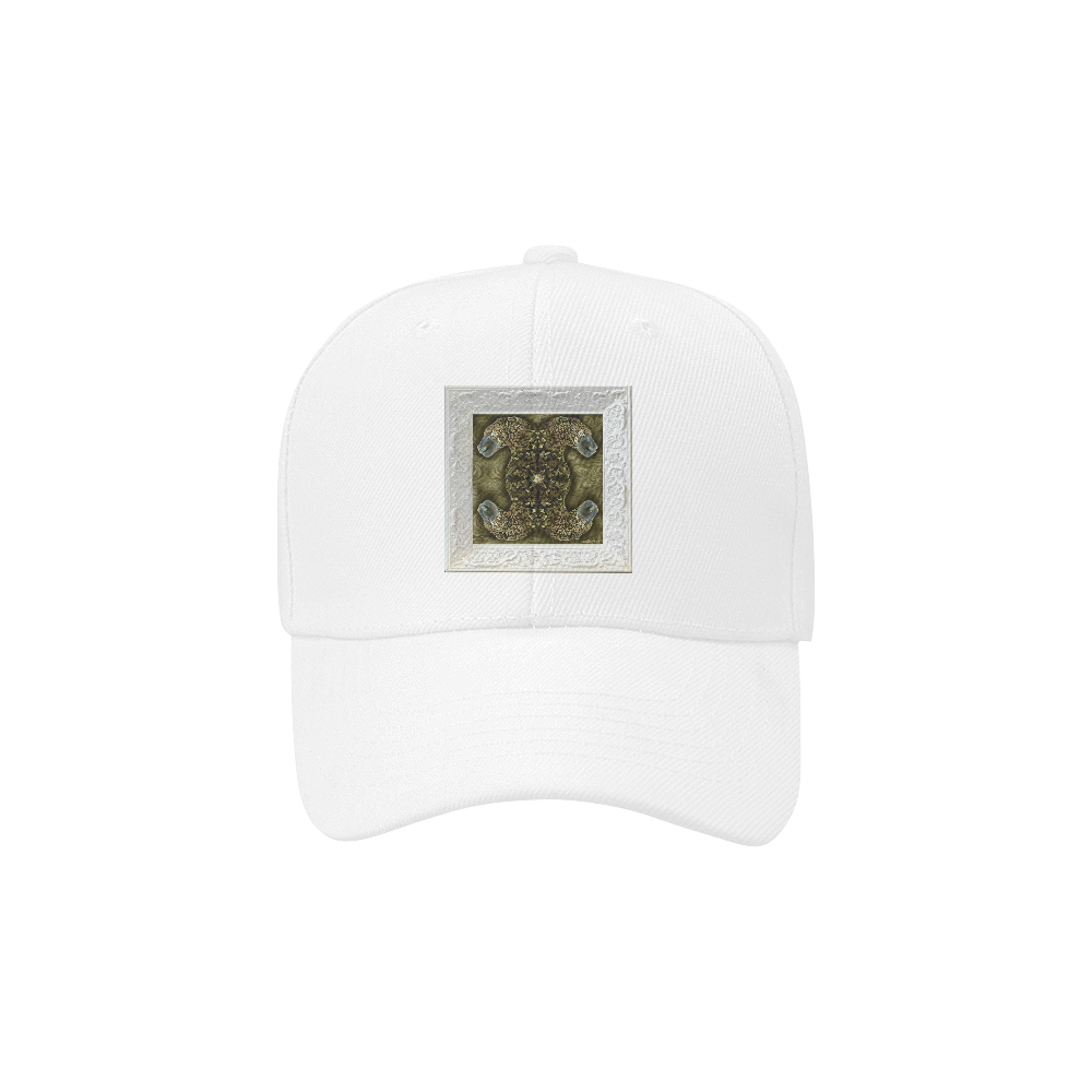 baby art golden panthers Dad Cap