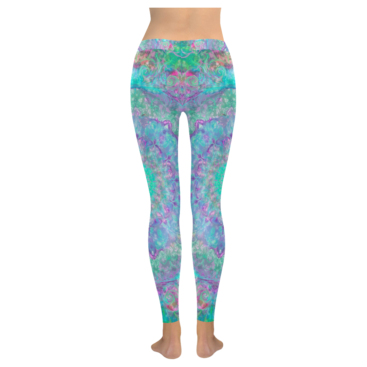 light and water 2-6 Women's Low Rise Leggings (Invisible Stitch) (Model L05)