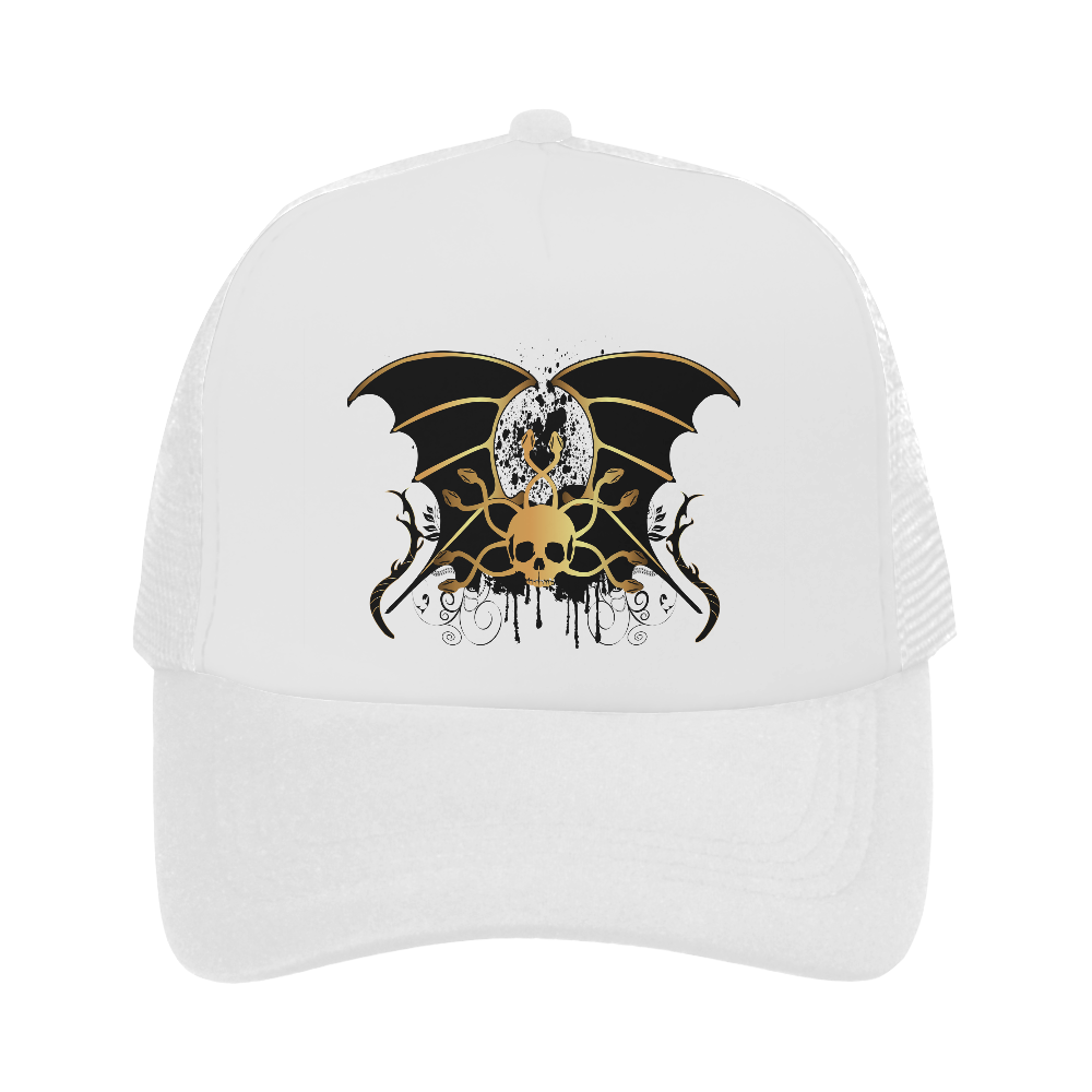 Skull with snakes and wings Trucker Hat