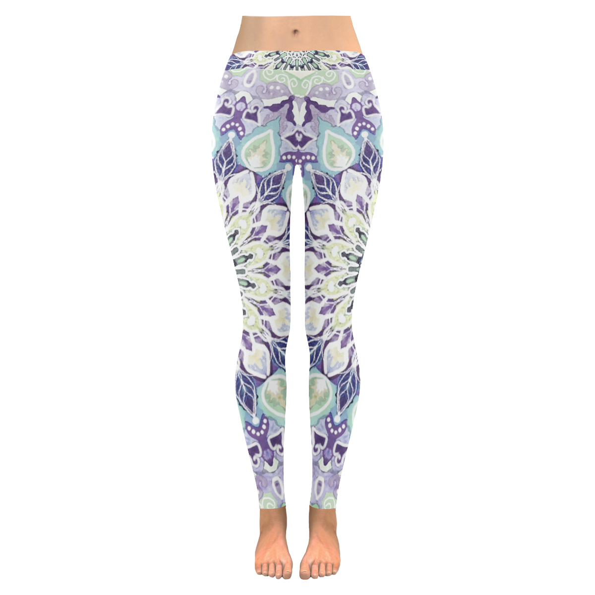 candy 10 Women's Low Rise Leggings (Invisible Stitch) (Model L05)