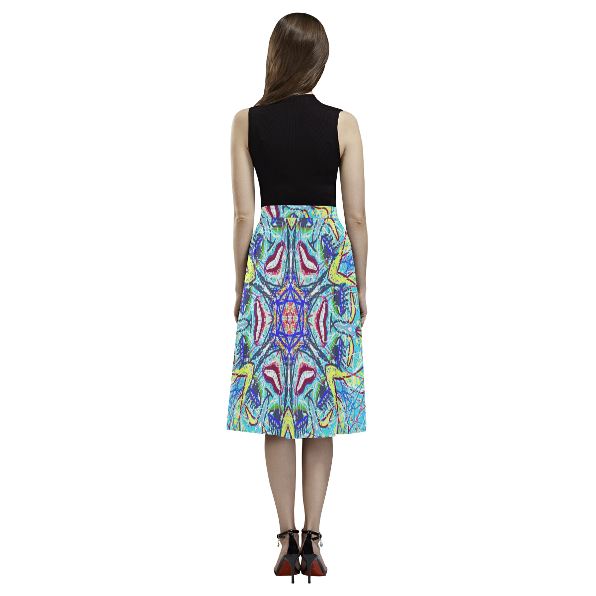 Thleudron Women's Coredelia Aoede Crepe Skirt (Model D16)
