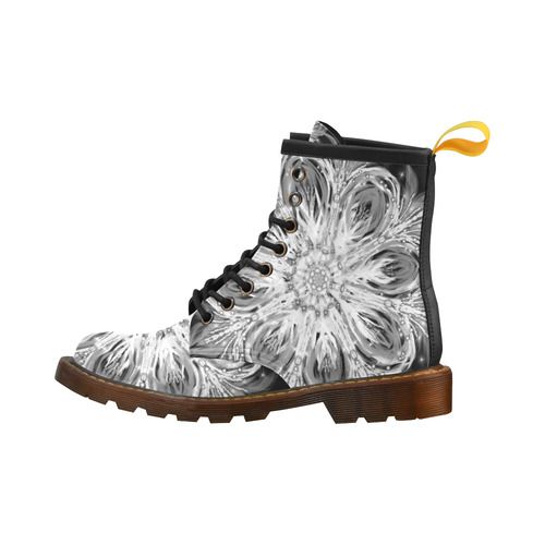 flower 9 High Grade PU Leather Martin Boots For Men Model 402H