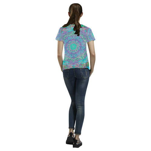 light and water 2-6 All Over Print T-Shirt for Women (USA Size) (Model T40)