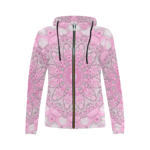 confetti 13 All Over Print Full Zip Hoodie for Women (Model H14)