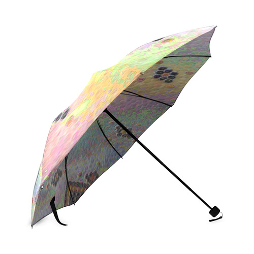 Enamel Hexagon Tile Scales Rainbow Colors Foldable Umbrella (Model U01)