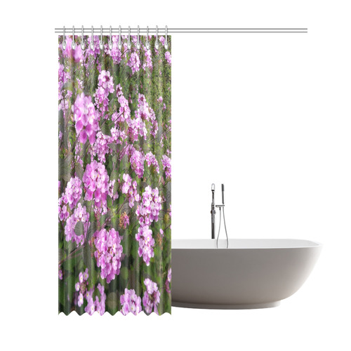 Purple flowers Shower Curtain 69"x84"