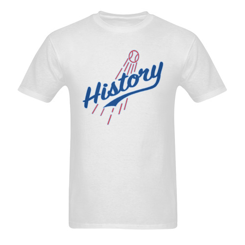 Dodgers "History" Men's T-Shirt in USA Size (Two Sides Printing)