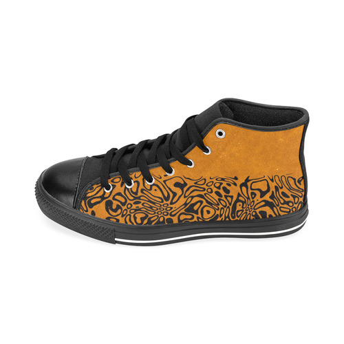 Modern PaperPrint terra by JamColors Men’s Classic High Top Canvas Shoes /Large Size (Model 017)