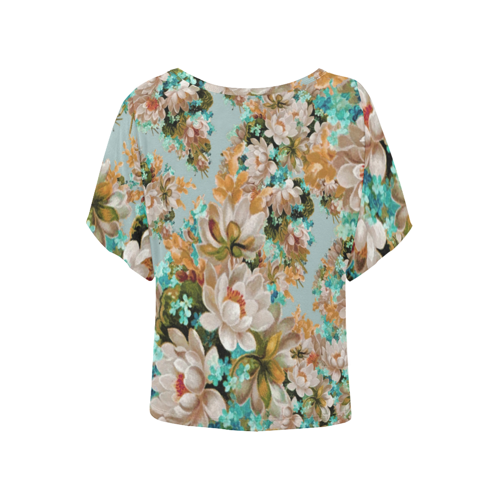 Prairie Plains Spirit Afternoon Sky Women's Batwing-Sleeved Blouse T shirt