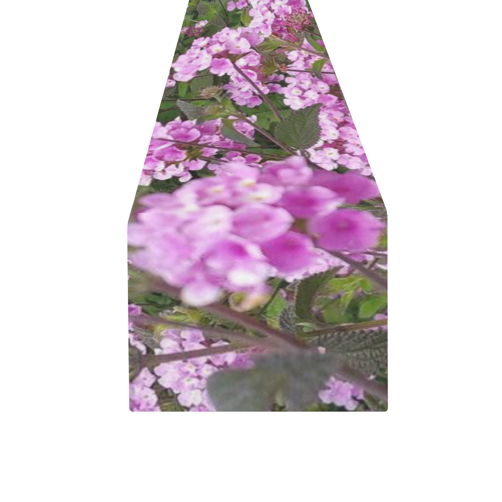 Purple flowers Table Runner 16x72 inch