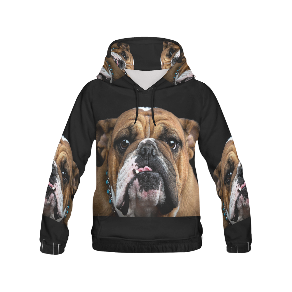 Bulldog All Over Print Hoodie for Men (USA Size) (Model H13)