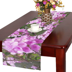 Purple flowers Table Runner 16x72 inch