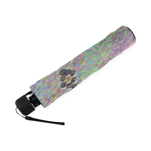 Enamel Hexagon Tile Scales Rainbow Colors Foldable Umbrella (Model U01)