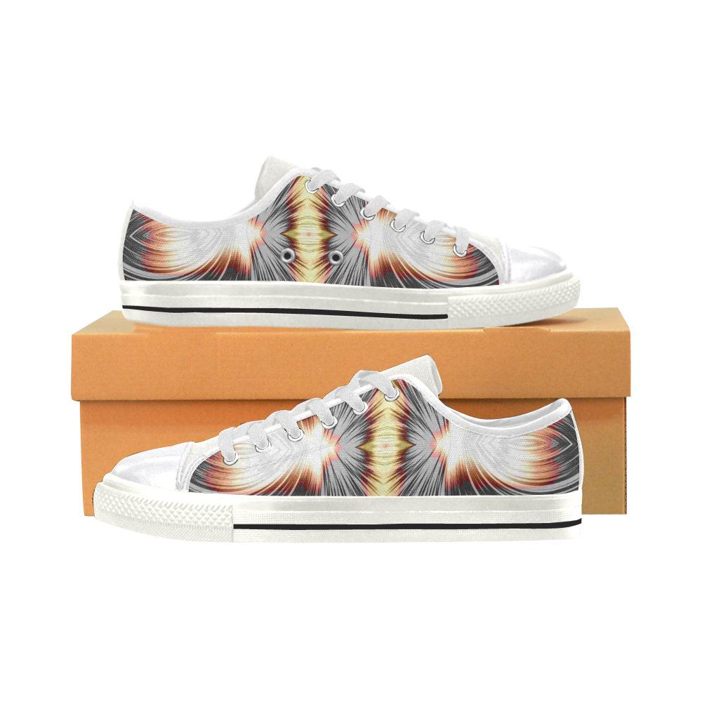 Magical Mitosis Fractal Abstract Canvas Women's Shoes/Large Size (Model 018)