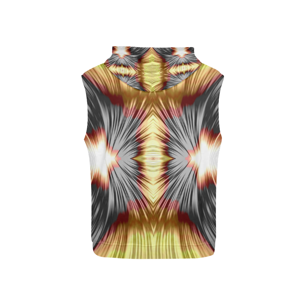 Magical Mitosis Fractal Abstract All Over Print Sleeveless Hoodie for Kid (Model H15)