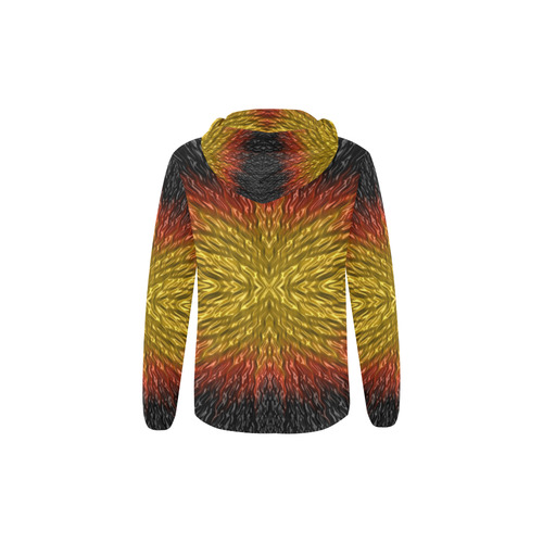 Exploding Star Meteor Fractal Abstract All Over Print Full Zip Hoodie for Kid (Model H14)