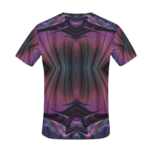 Sunset Ring of Phoenixes Fractal Abstract All Over Print T-Shirt for Men (USA Size) (Model T40)