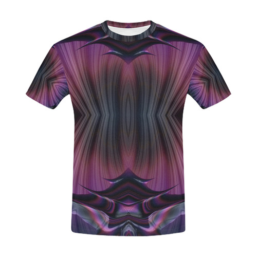 Sunset Ring of Phoenixes Fractal Abstract All Over Print T-Shirt for Men (USA Size) (Model T40)