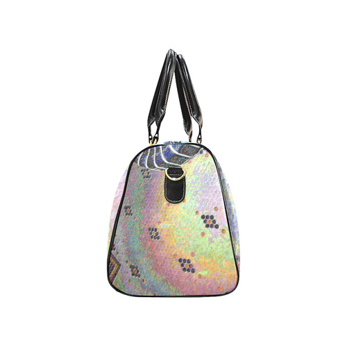 Enamel Hexagon Tile Scales Rainbow Colors New Waterproof Travel Bag/Large (Model 1639)