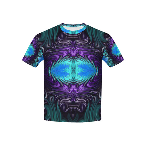 Amethyst Sapphire Turquoise Gems Fractal Abstract Kids' All Over Print T-shirt (USA Size) (Model T40)