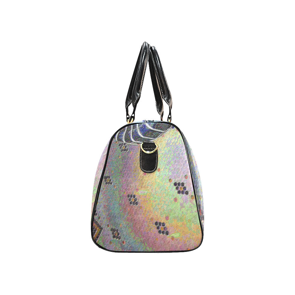 Enamel Hexagon Tile Scales Rainbow Colors New Waterproof Travel Bag/Small (Model 1639)