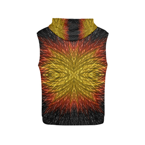 Exploding Star Meteor Fractal Abstract All Over Print Sleeveless Hoodie for Men (Model H15)