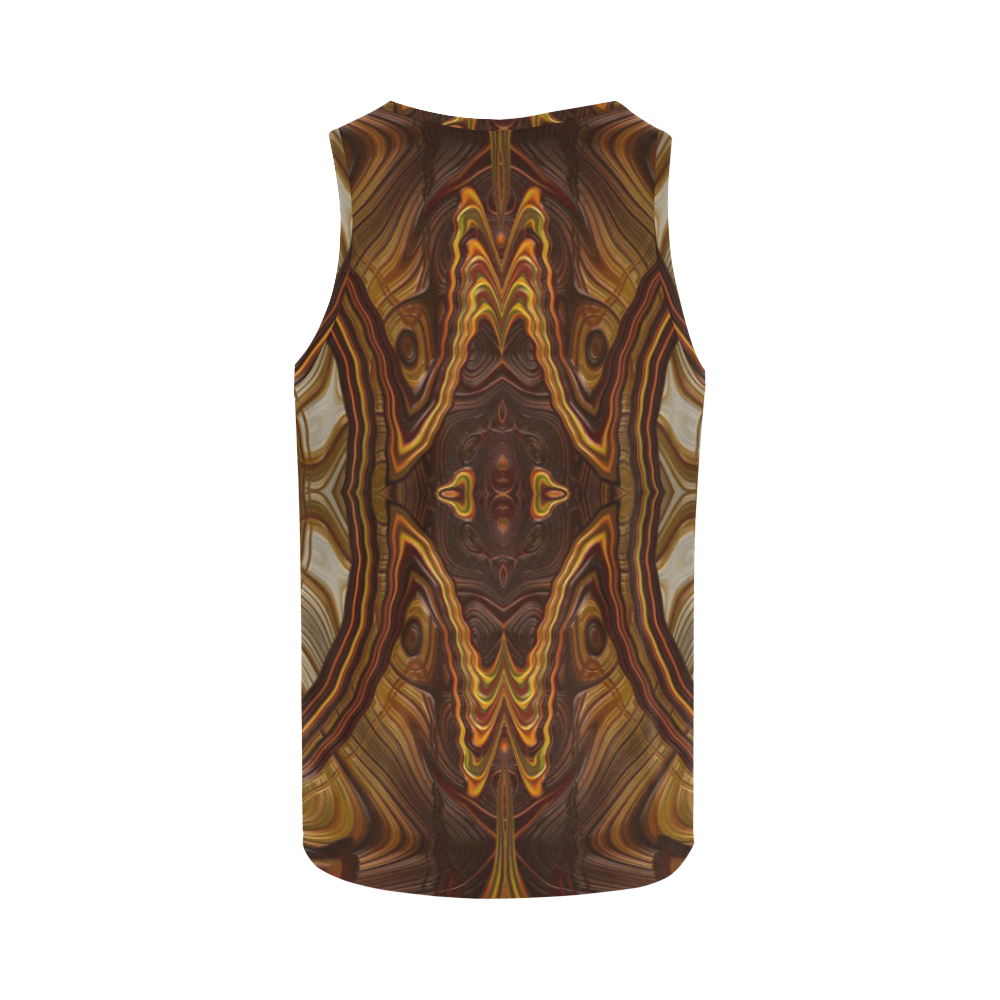 Petrified Wood Parquetry Fractal Abstract All Over Print Tank Top for Men (Model T43)