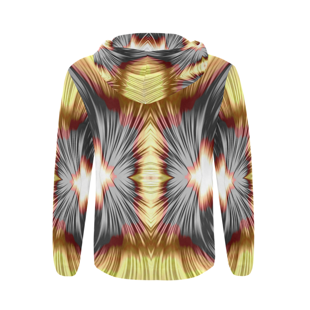 Magical Mitosis Fractal Abstract All Over Print Full Zip Hoodie for Men (Model H14)