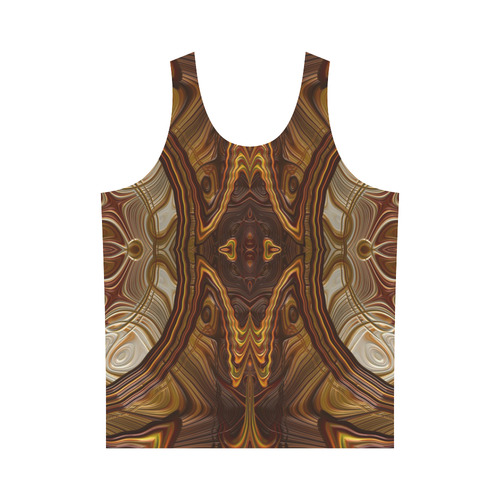Petrified Wood Parquetry Fractal Abstract All Over Print Tank Top for Men (Model T43)