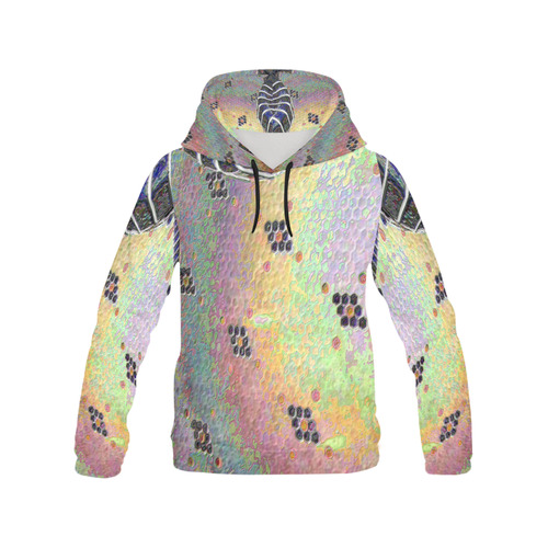 Enamel Hexagon Tile Scales Rainbow Colors All Over Print Hoodie for Men (USA Size) (Model H13)