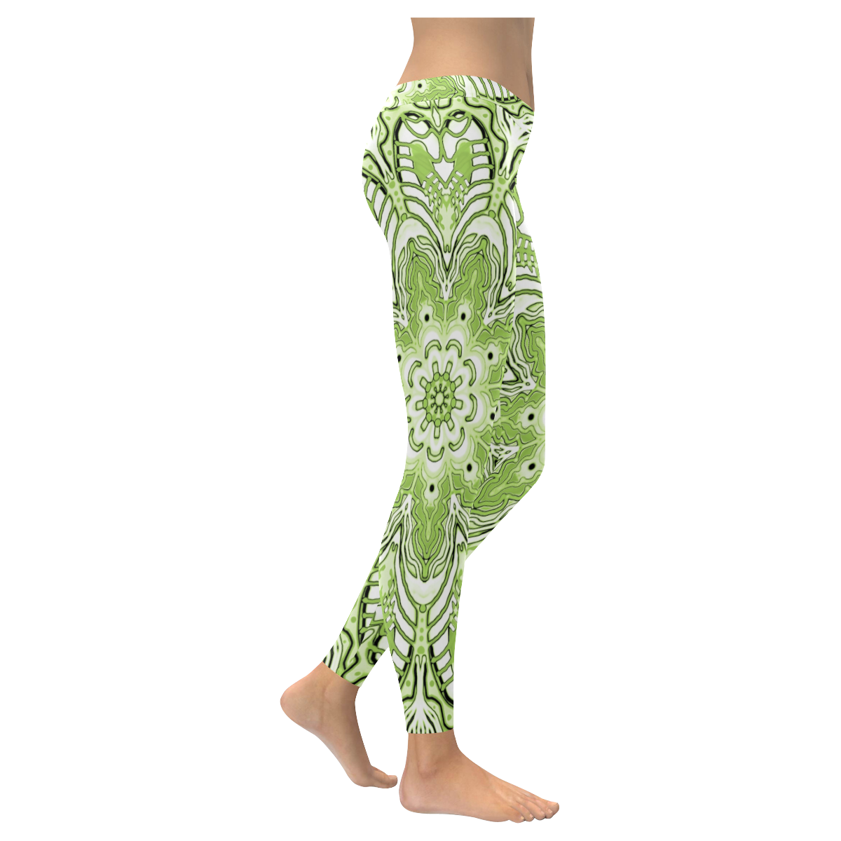 summer mandala 16 Women's Low Rise Leggings (Invisible Stitch) (Model L05)