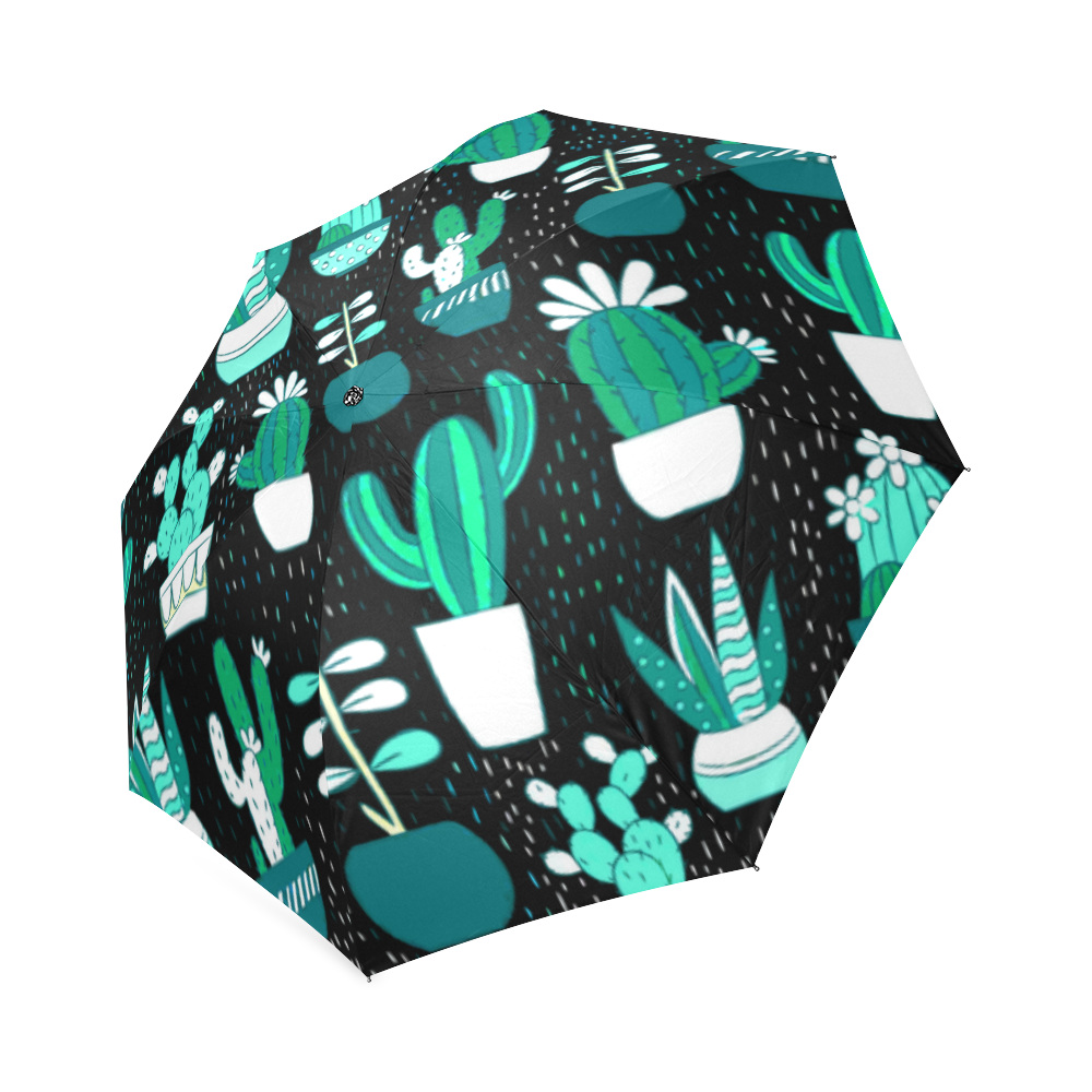 Cute Cactus Floral Pattern Succulents Foldable Umbrella (Model U01)