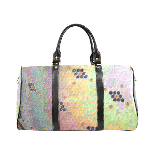 Enamel Hexagon Tile Scales Rainbow Colors New Waterproof Travel Bag/Large (Model 1639)