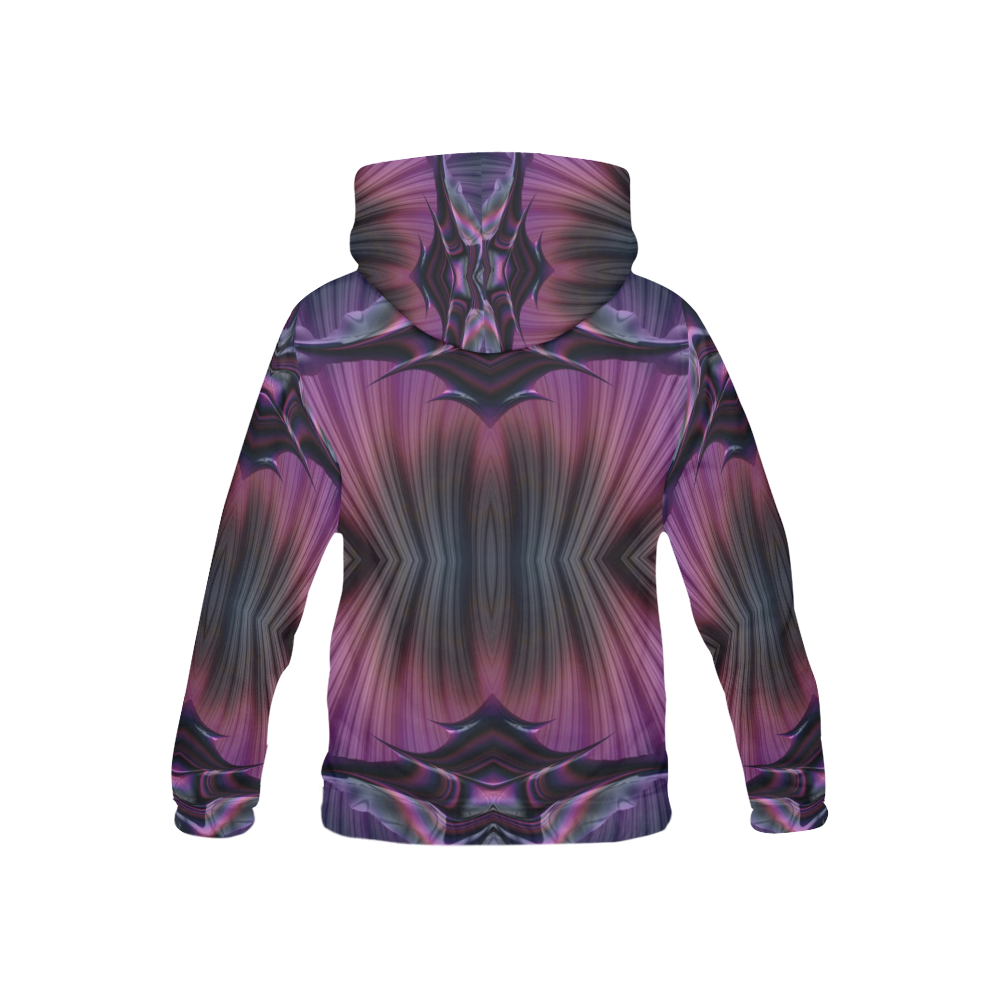 Sunset Ring of Phoenixes Fractal Abstract All Over Print Hoodie for Kid (USA Size) (Model H13)