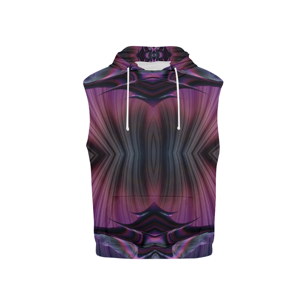 Sunset Ring of Phoenixes Fractal Abstract All Over Print Sleeveless Hoodie for Kid (Model H15)