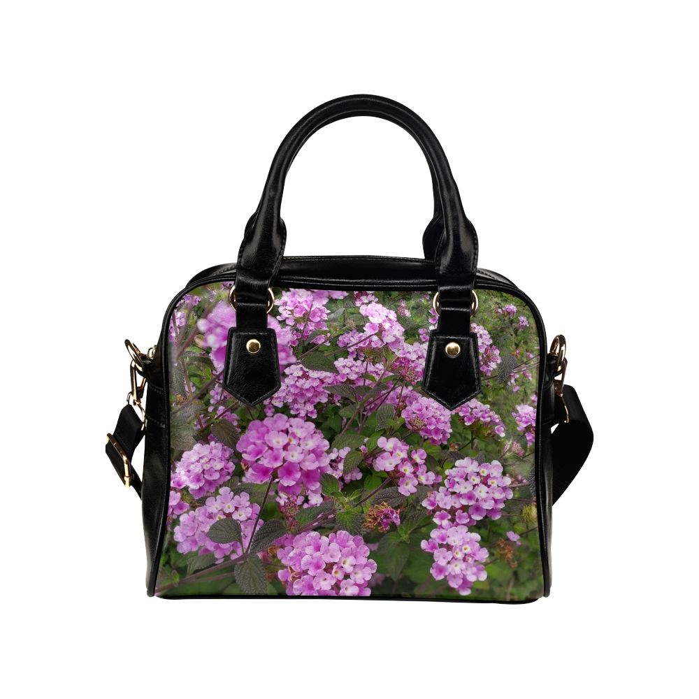 Purple flowers Shoulder Handbag (Model 1634)