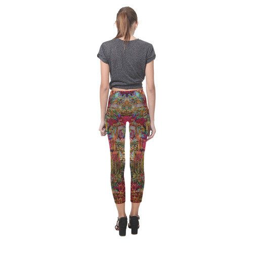 Tribal Red Capri Legging (Model L02)