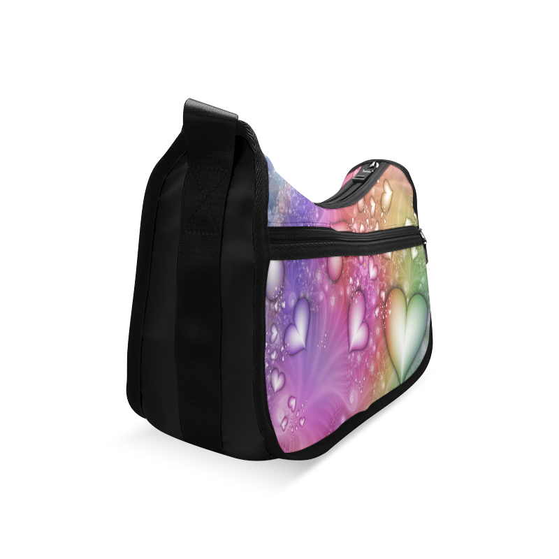 Rainbow Love Fractal Crossbody Bags (Model 1616)