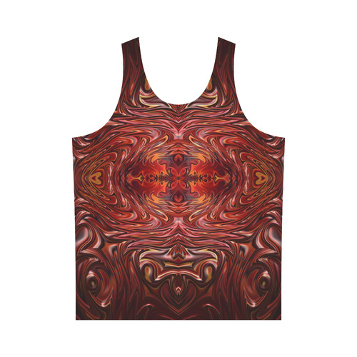 Hearts Fire Storm of Love Fractal Abstract All Over Print Tank Top for Men (Model T43)