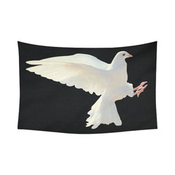 White Dove Peace Symbol Nature Bird Cotton Linen Wall Tapestry 90"x 60"