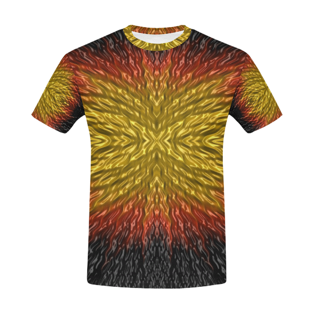 Exploding Star Meteor Fractal Abstract All Over Print T-Shirt for Men (USA Size) (Model T40)