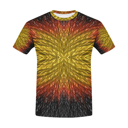 Exploding Star Meteor Fractal Abstract All Over Print T-Shirt for Men (USA Size) (Model T40)
